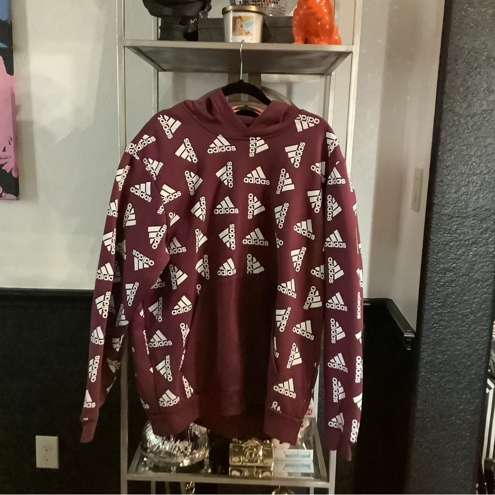 NWOT Adidas All Over Print Hoodie